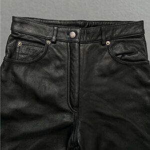 Vintage 90’s Women’s Flying Bikes Oakwood 100% Leather Pants. Size 4.